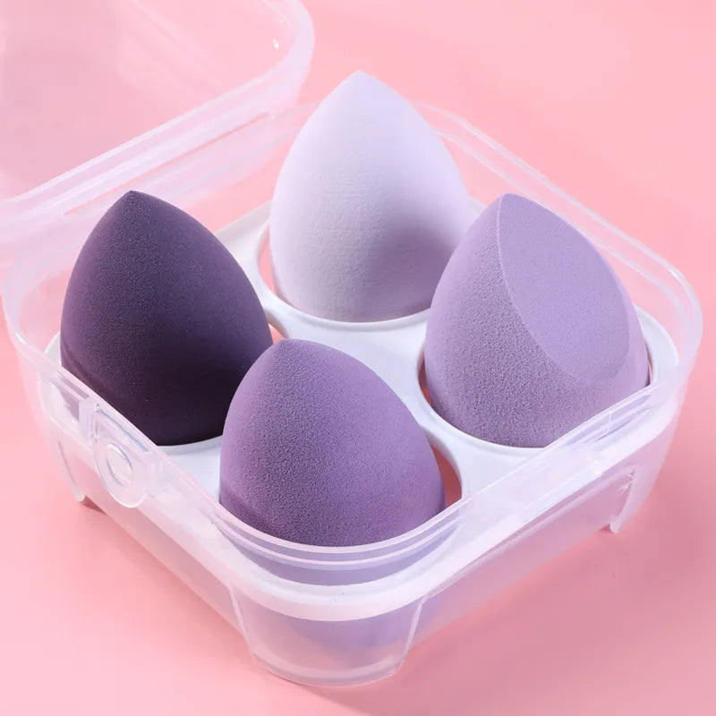 4pcs Makeup Sponge Powder Puff Dry and Wet Combined Beauty Cosmetic Ball