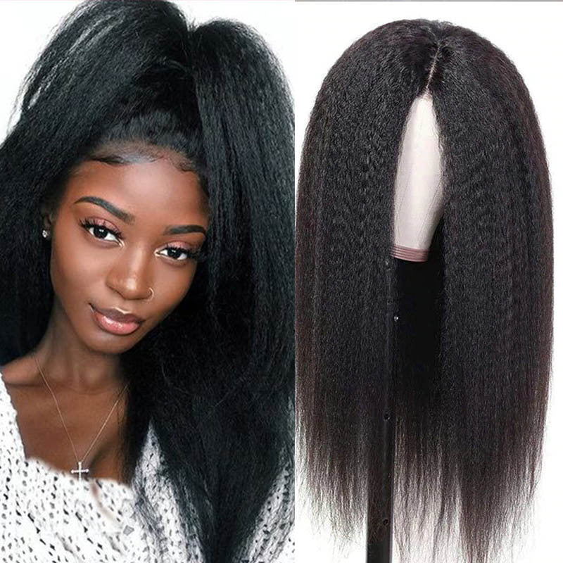 4x4 5x5 Lace Front Kinky Straight Human Hair Wig