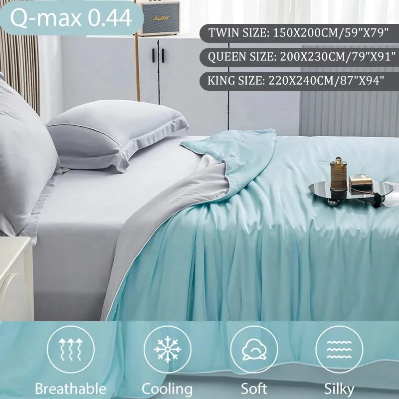 Cooling Blanket for Bed Silky Air Condition Comforter