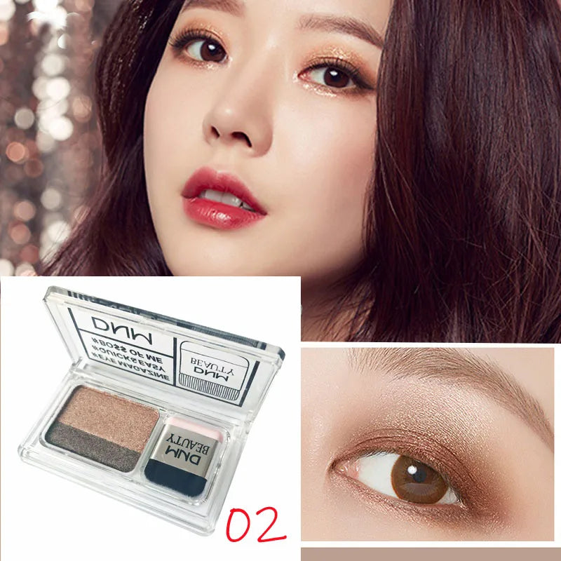Two-color Matte Eyeshadow Easy to Carry