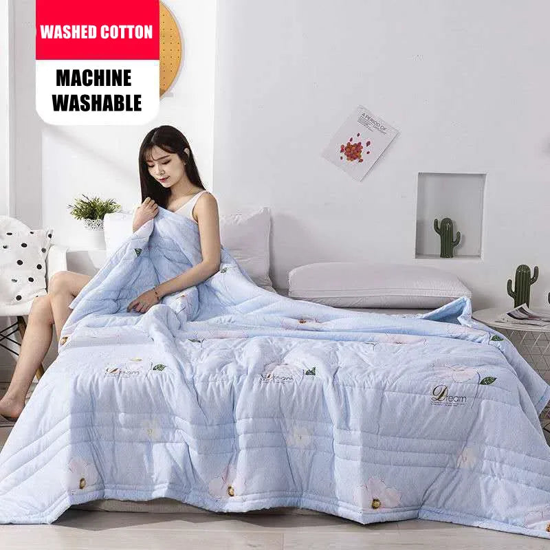 Cotton Cooling Double Blanket Thin Air-conditioning Comforter Duvet Insert