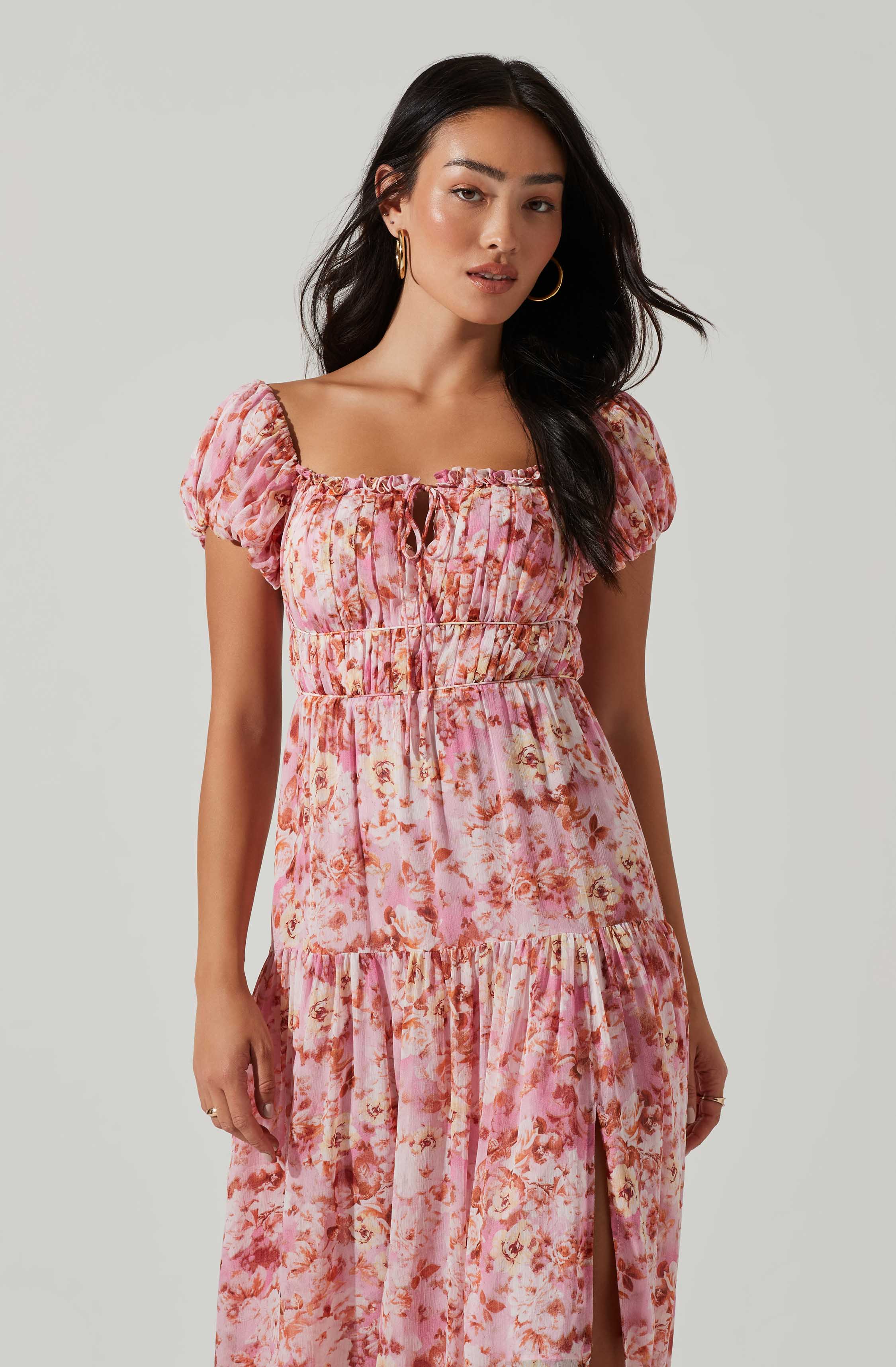 Roseline Off Shoulder Floral Maxi Dress