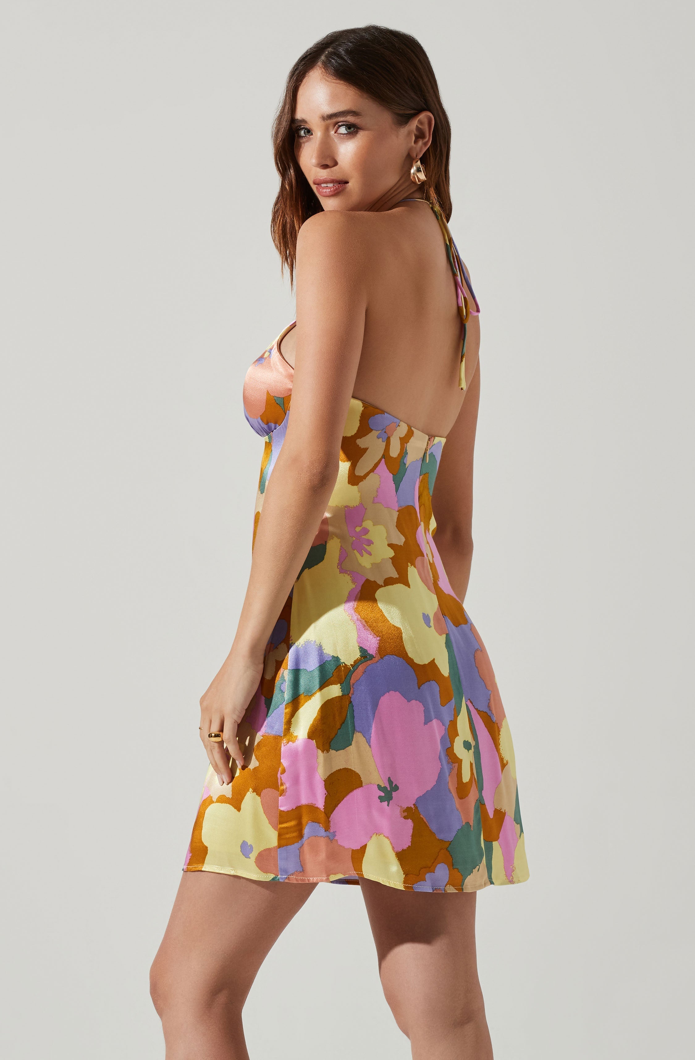 Sivana Halter Neck Floral Maxi Dress