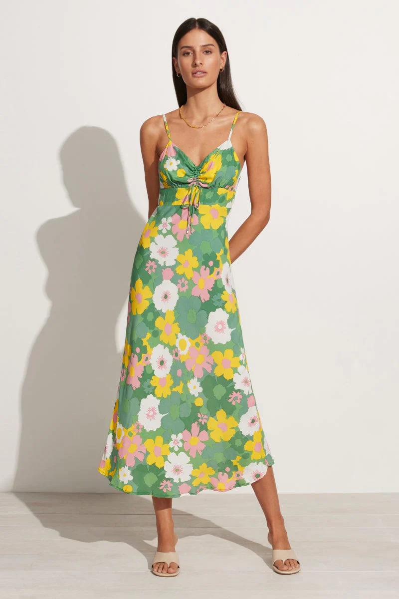 Shayna Midi Dress La Palma Floral Print - Final Sale